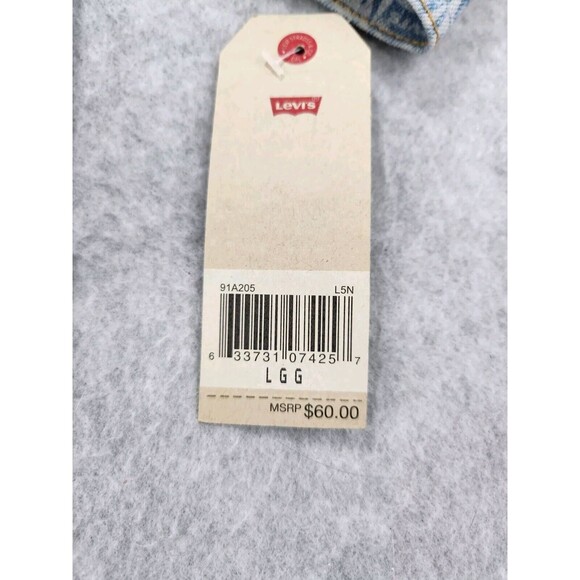 Levi Strauss Youth Blue Denim Logo Button Jacket Girls Sz 12-13 Yrs Womens Small - Picture 4 of 13